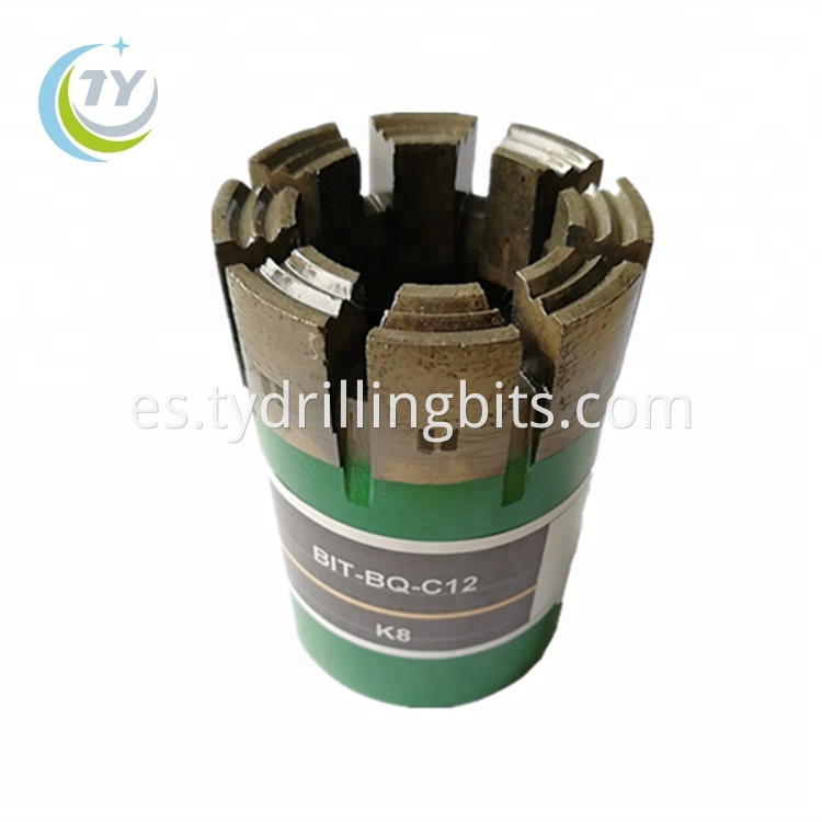 Impregnated diamond core drilling bit nq3